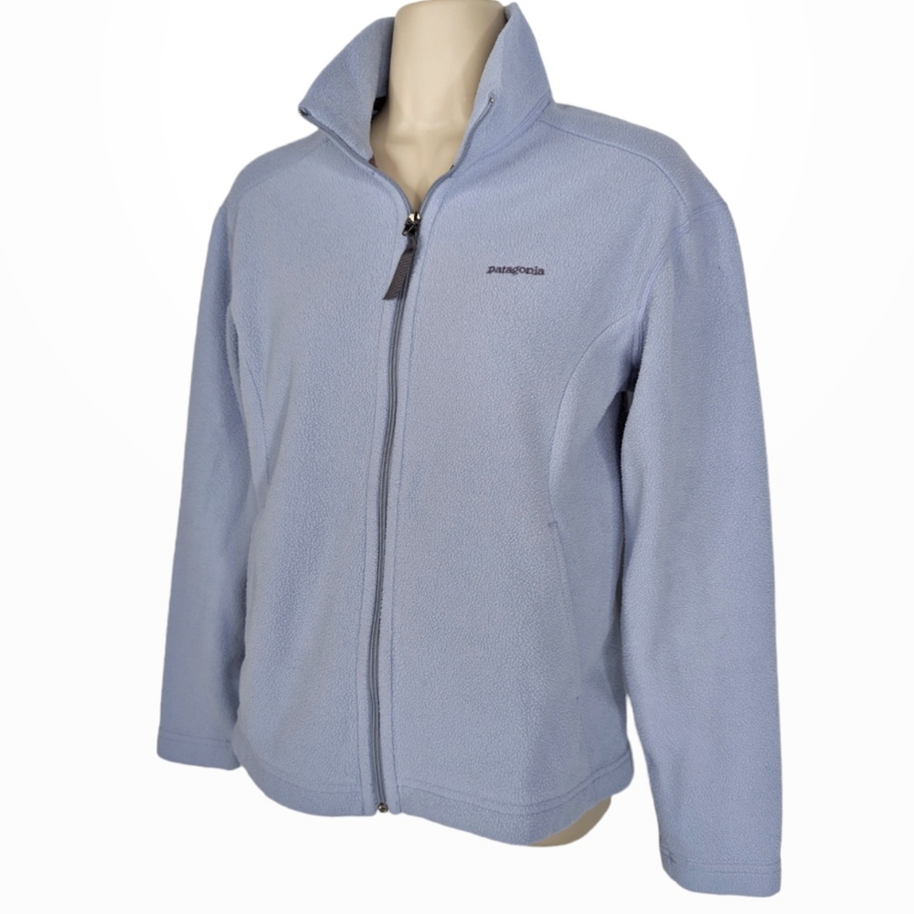 PATAGONIA Synchilla Pale Blue Full Zip Fleece Jacket Sz S